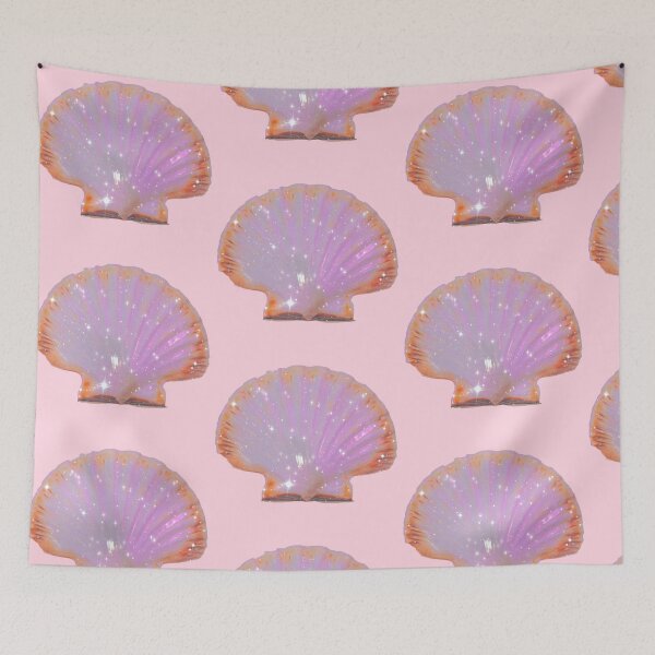 Item preview, Iridescent Pink Seashell | Magical Pearl Glow Aesthetic Art designed and sold by Rawafi Art Studio.