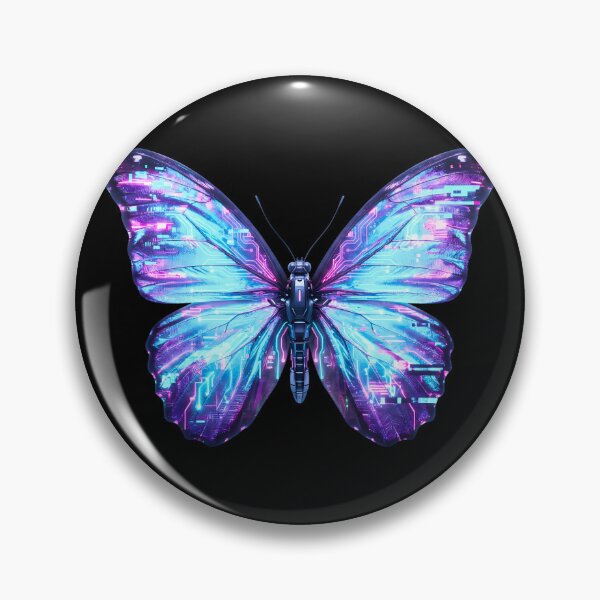 Item preview, neon futuristic glitch art butterfly designed and sold by ArtivioShop.