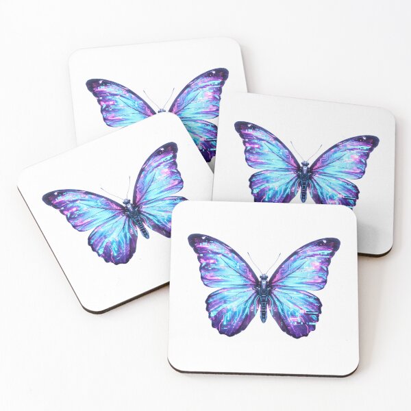 Item preview, neon futuristic glitch art butterfly designed and sold by ArtivioShop.
