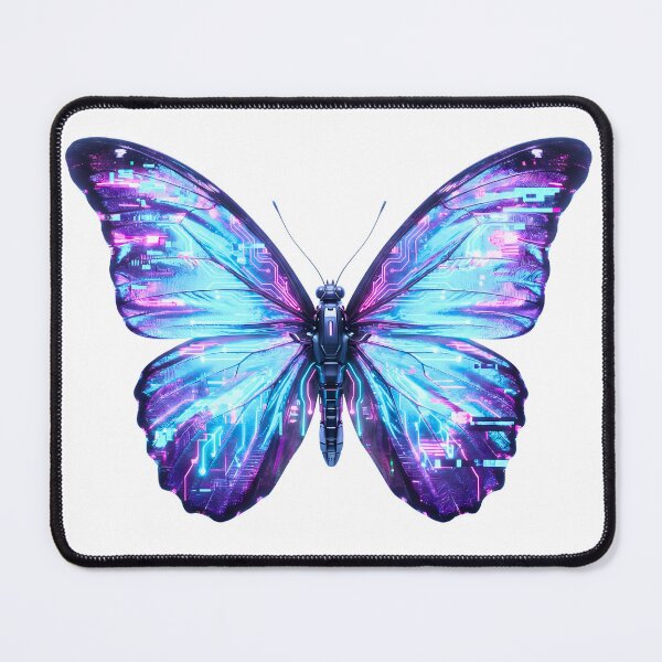 Item preview, neon futuristic glitch art butterfly designed and sold by ArtivioShop.