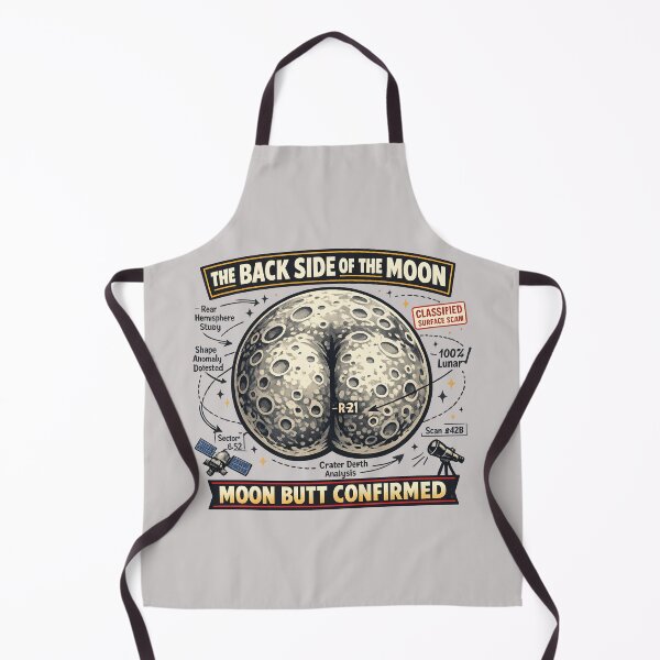 Item preview, Moon Butt Confirmed Funny Back Side of the Moon Conspiracy Design designed and sold by ShineEyePirate.