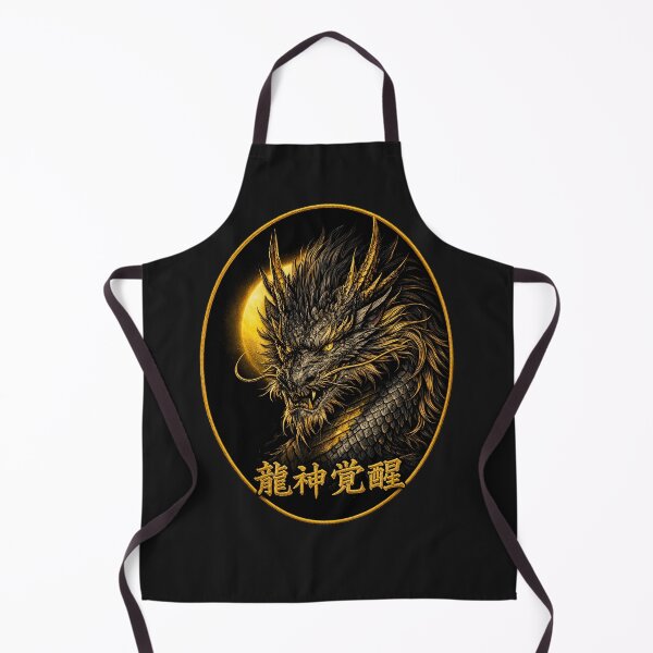 Item preview, Ryujin Awakening - Black and Gold Japanese Dragon Art designed and sold by Dragon-Samurai.