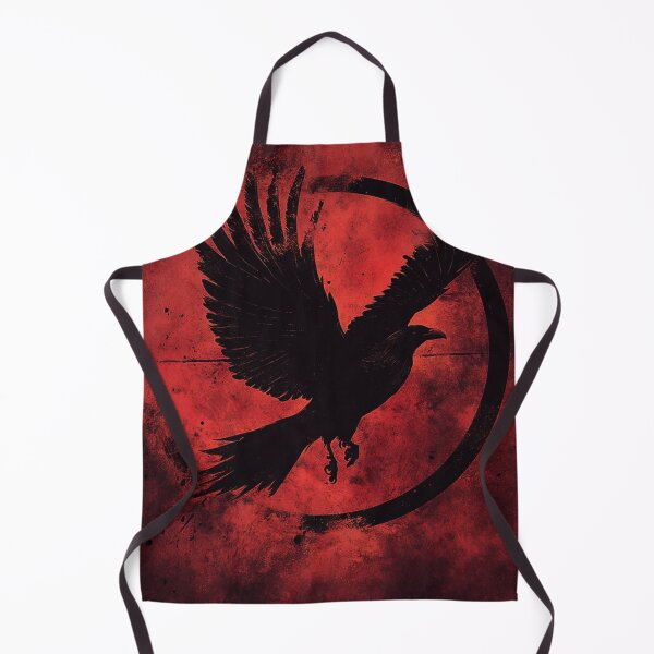 Item preview, Black Ancient Flying Raven Emblem On Red Background designed and sold by GrinGalore.