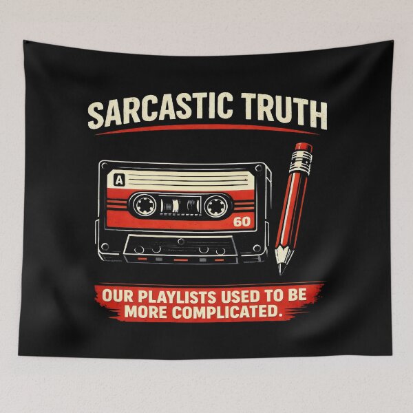 Item preview, Sarcastic Truth Retro Cassette Playlist designed and sold by SplashTastic.