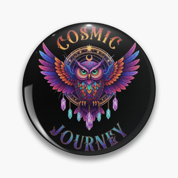 Item preview, Cosmic Journey – Mystical Owl Emblem designed and sold by Dogandesighn.