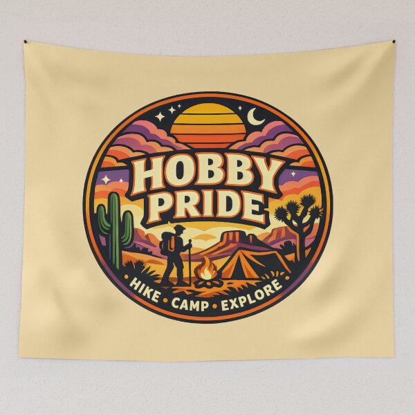 Aperçu de l'œuvre Camping Hobby Pride Desert Hike Hike Explore créée et vendue par SplashTastic.