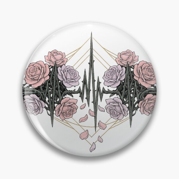 Item preview, Rose Heartbeat EKG Floral Art designed and sold by VibeMax.