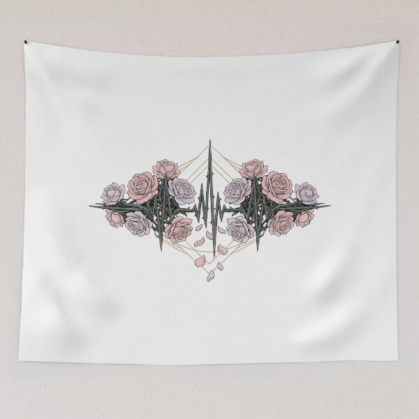 Item preview, Rose Heartbeat EKG Floral Art designed and sold by VibeMax.