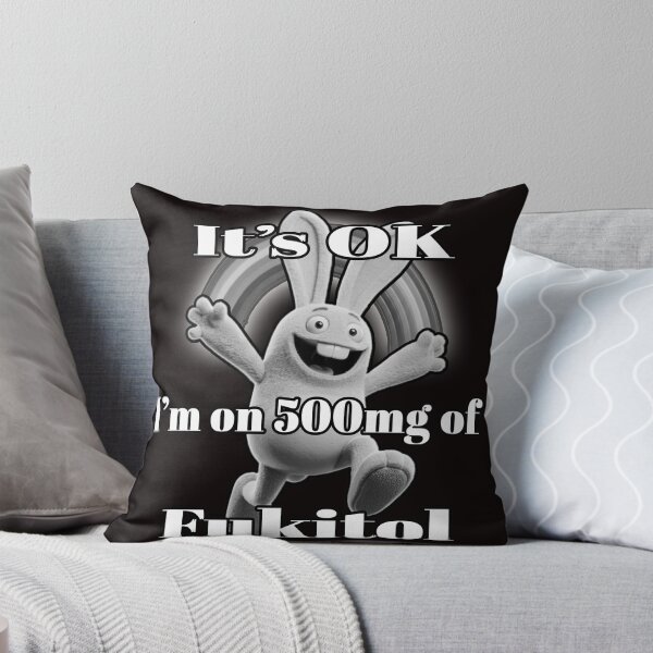 Item preview, Sarcastic "I'm on 500mg of Fukitol" Happy Bunny designed and sold by A-T-H.