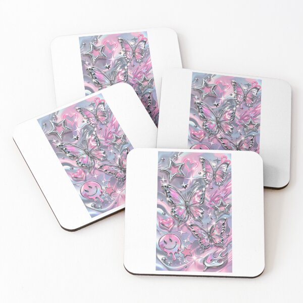 Item preview, Iridescent Y2K butterfly and star collage designed and sold by AmbiM.
