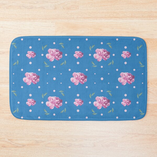 Item preview, Blue version of Rose pattern with leaves designed and sold by studiodrchicken.