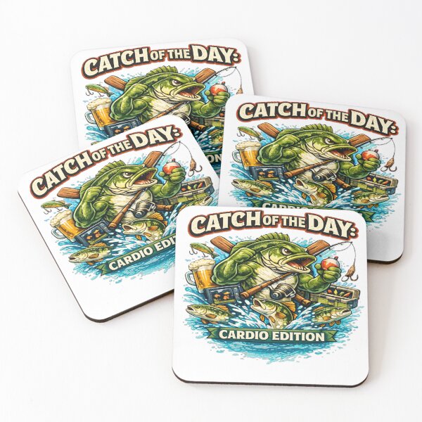 Item preview, Catch of the Day: Cardio Edition – Funny Fishing Graphic Tee designed and sold by MONO LAB .
