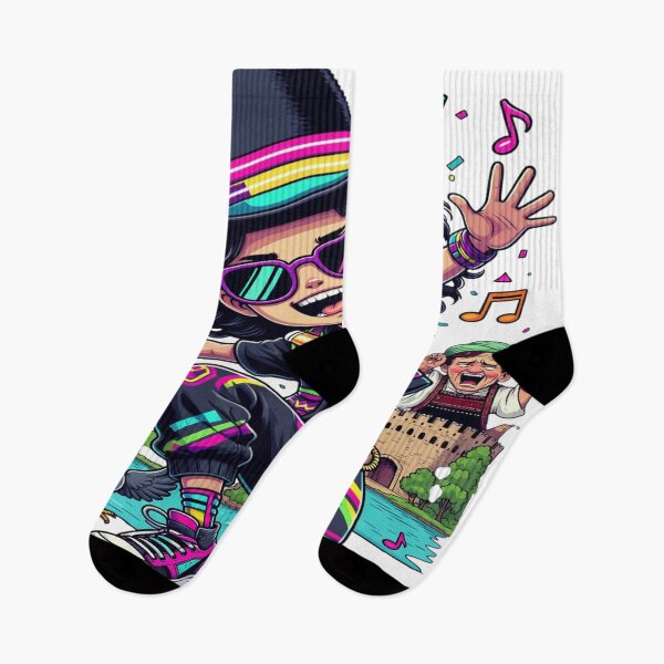 Item preview, Colorful Dancing Kid Music Vibes T-Shirt | Funky Streetwear Cartoon DJ Style Graphic Tee designed and sold by Sushikidsntod.