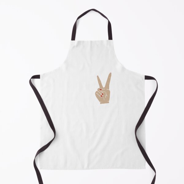 Item preview, Minimalist Peace Hand Sign with Red Nail Polish designed and sold by meri3465.