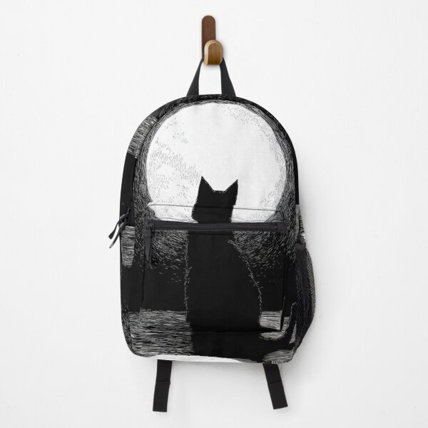 Item preview, Black Cat Silhouette Behind The Moonlight designed and sold by GrinGalore.