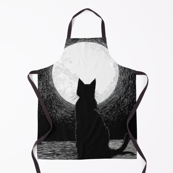 Item preview, Black Cat Silhouette Behind The Moonlight designed and sold by GrinGalore.