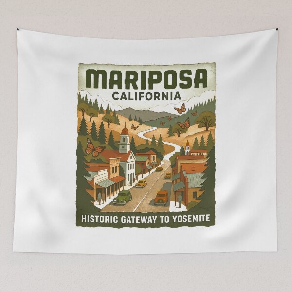 Item preview, Vintage Mariposa California Yosemite Gateway Design designed and sold by AdCoL.