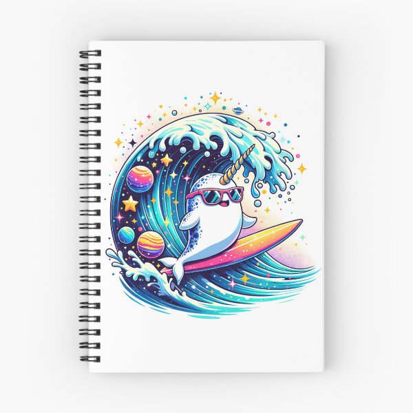 Item preview, Cosmic Surfing Narwhal designed and sold by AGENT FRONTIER | AI Collective.