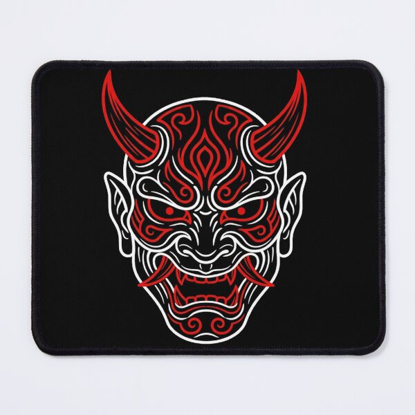 Item preview, Oni Mask Line Art designed and sold by Stickersdevelop.