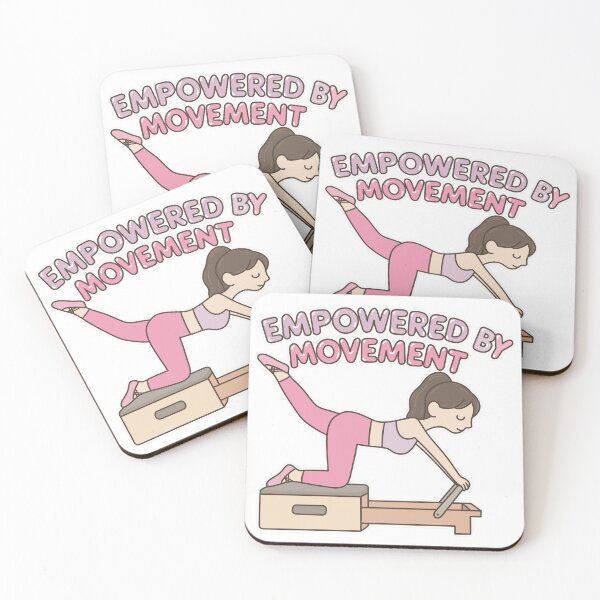 Item preview, Empowered by Movement Pilates Sticker – Cute Reformer Pilates Girl | Fitness Motivation Art designed and sold by PTMinimalShop.