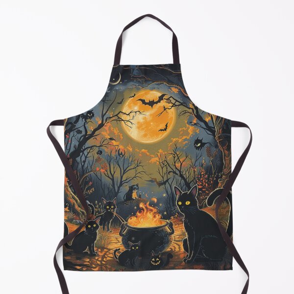 Item preview,  Autumn Dark Forest Halloween Scene Black Cats Occult designed and sold by GrinGalore.