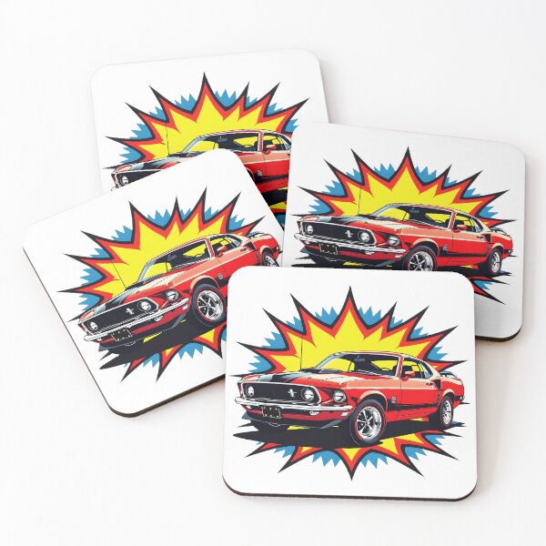 Item preview, Retro Pop Art 1969 Muscle Car Mustang Explosion designed and sold by rgagliardi2017.