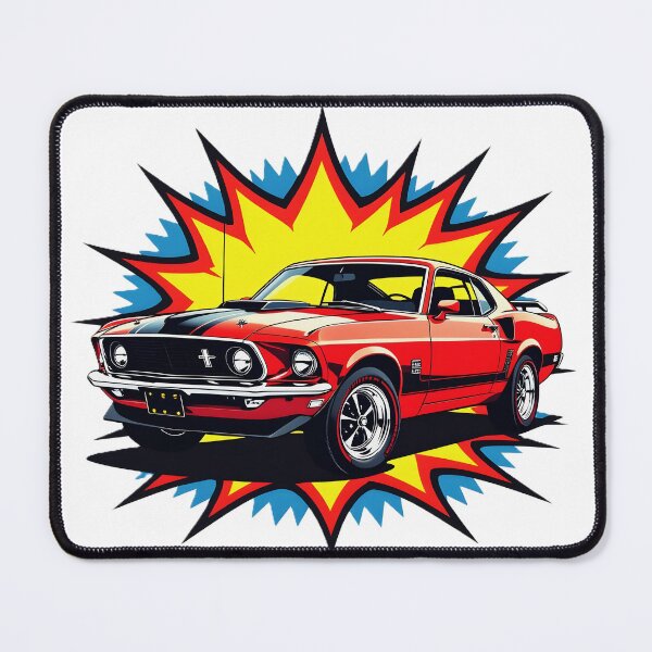 Item preview, Retro Pop Art 1969 Muscle Car Mustang Explosion designed and sold by rgagliardi2017.