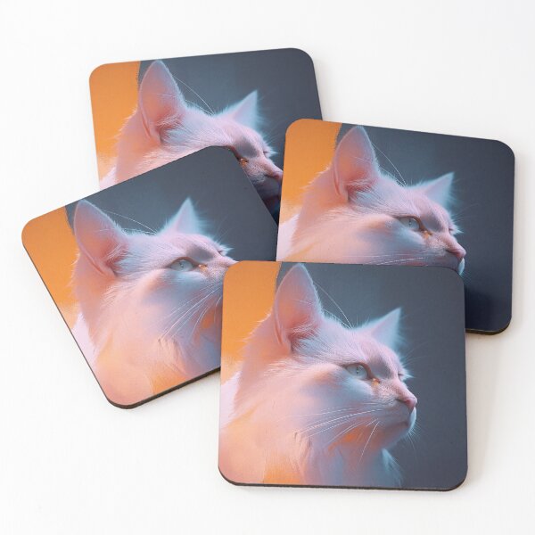 Item preview, White Cat on Canvas designed and sold by MissAliceCatter.