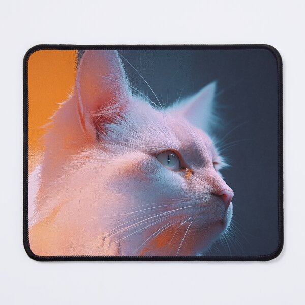 Item preview, White Cat on Canvas designed and sold by MissAliceCatter.