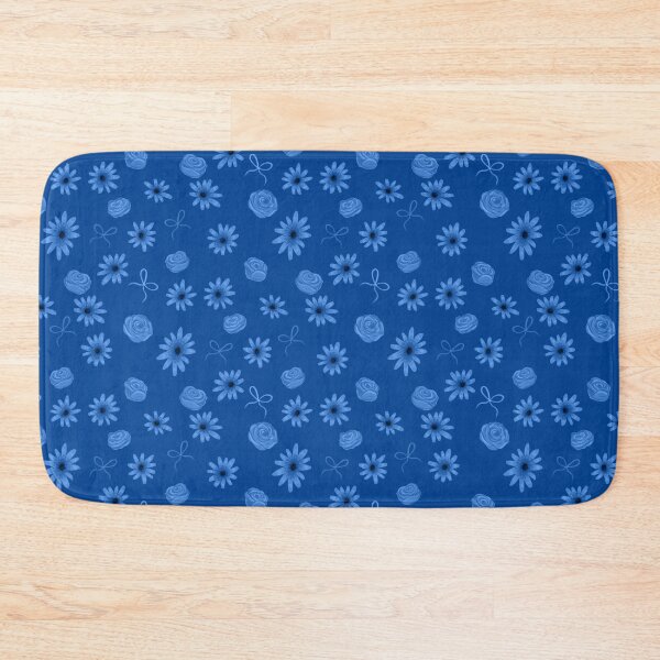Aperçu de l'œuvre Motif Floral Bleu Monochrome Minimaliste créée et vendue par Eri Atelier.
