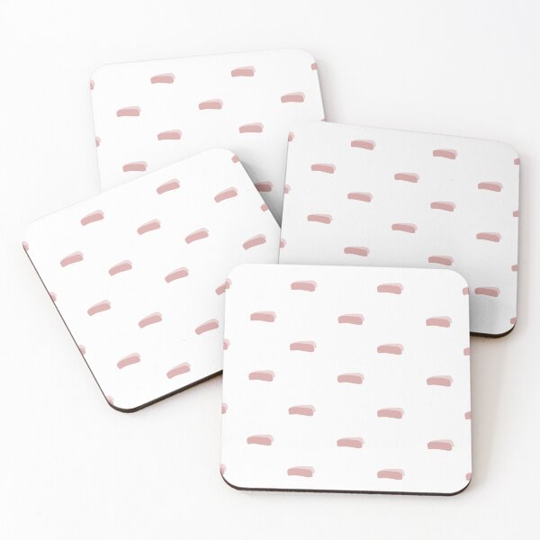 Item preview, Pastel Gray Red Minimalist Dashes on White designed and sold by KSimpson838.