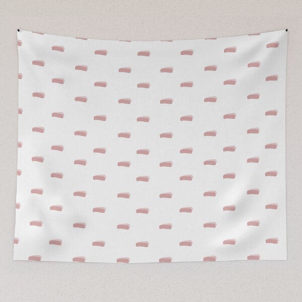Item preview, Pastel Gray Red Minimalist Dashes on White designed and sold by KSimpson838.