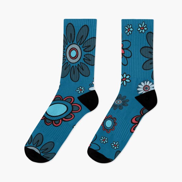 Item preview, Blue Flowers Blue Background  designed and sold by SuperFloofRes.