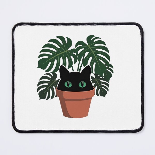Item preview, Black Cat in Monstera designed and sold by WikaKowalczyk.
