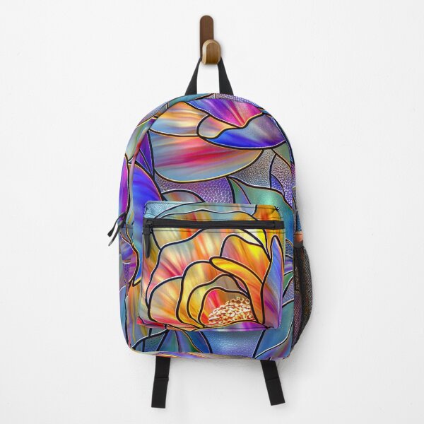 Item preview, Vibrant Peonies Stained Glass Art designed and sold by MargaretWiktor.