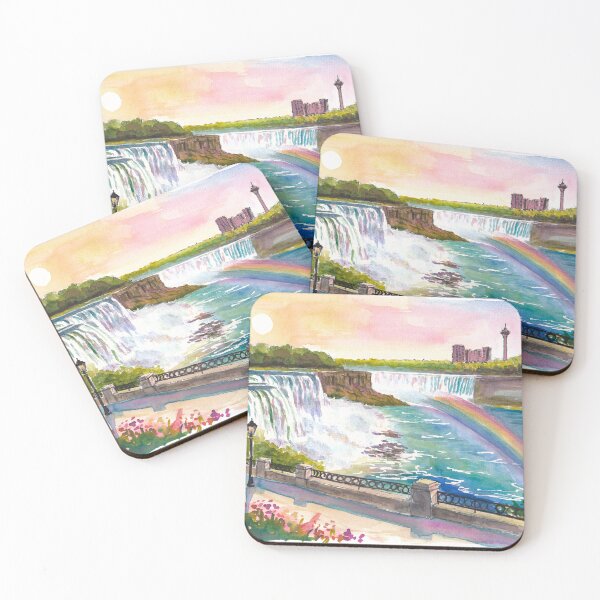 Item preview, Niagara Falls Rainbow Travel Art Waterfall Landscape designed and sold by artshop77.