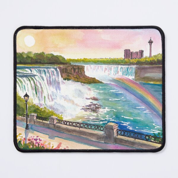 Item preview, Niagara Falls Rainbow Travel Art Waterfall Landscape designed and sold by artshop77.