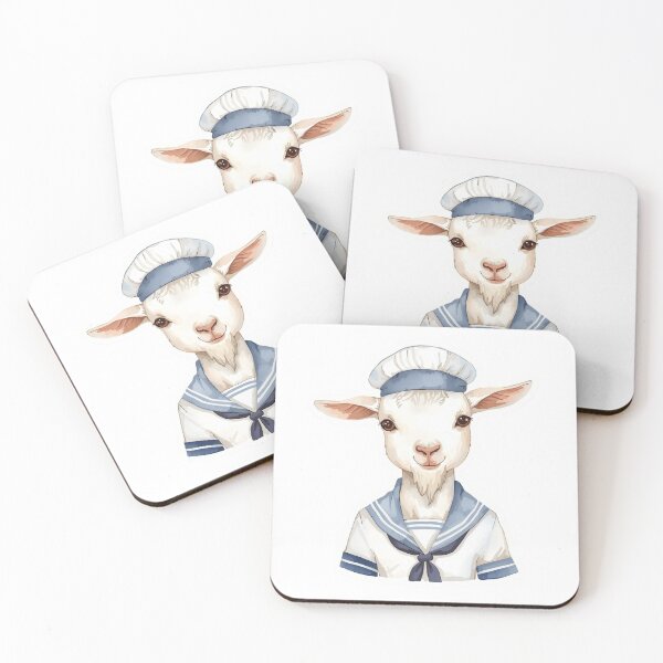 Item preview, Funny Goat in Sailor's Uniform  designed and sold by PamLeeDesign.