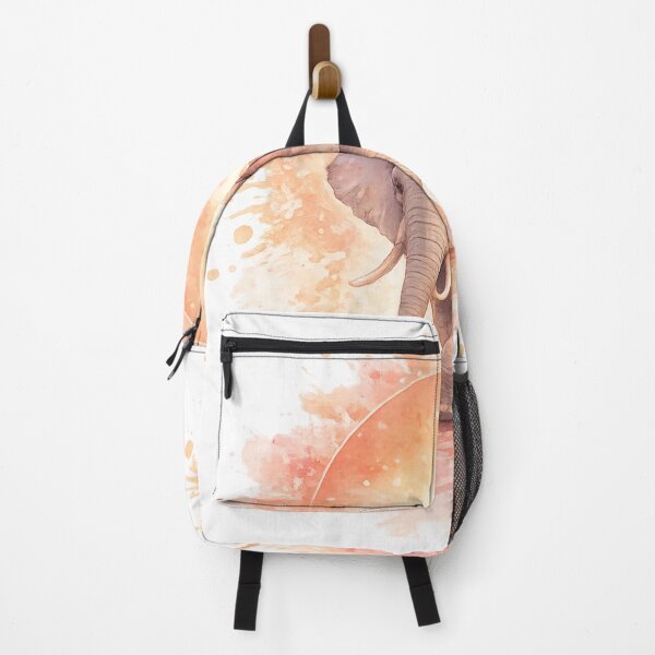 Item preview, Dreamy Watercolor Elephant Walking Through Glowing Pastel Sunset designed and sold by rajasekhark.