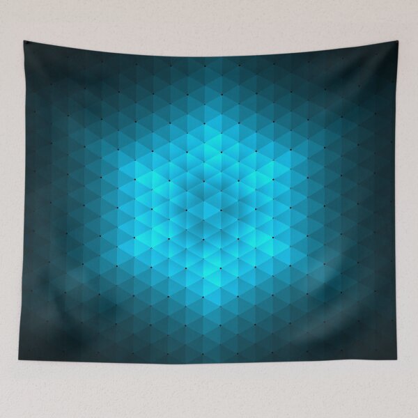 Item preview, Blue Pixelated Geometric Glow designed and sold by IntelliMindDesigns.