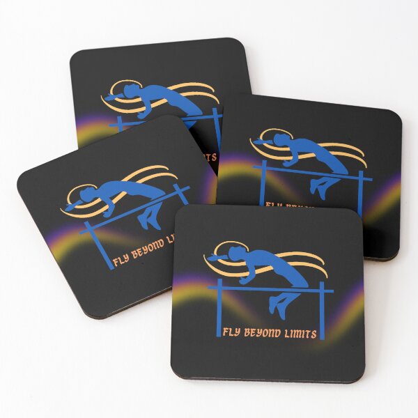 Item preview, High Jump Athlete Silhouette - Fly Beyond Limits designed and sold by LoudVictory.