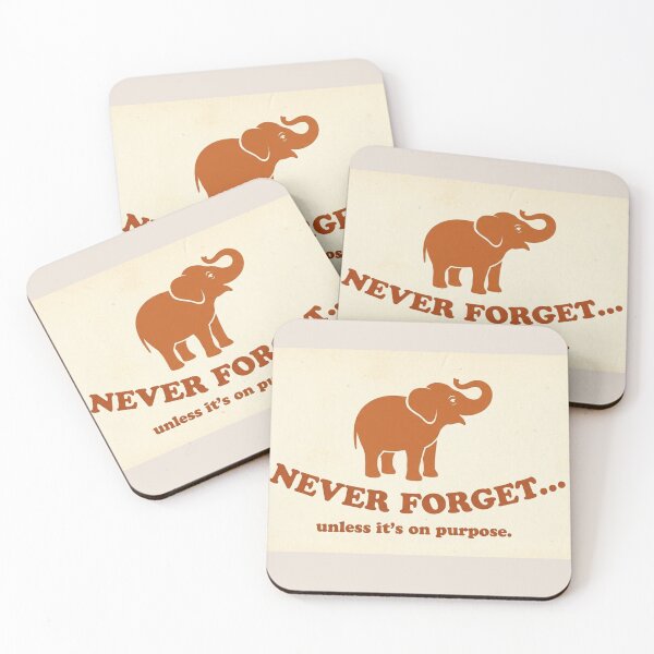 Item preview, Elephant Never Forget Sticker Savanna Minimalist Humor designed and sold by SavannaStrikes.