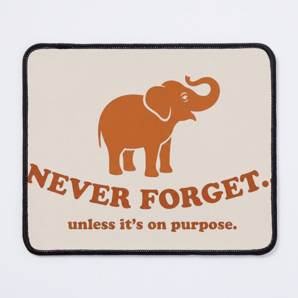Item preview, Elephant Never Forget Sticker Savanna Minimalist Humor designed and sold by SavannaStrikes.