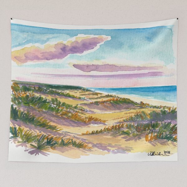 Item preview, Baltic Sea Beach Travel Art Coastal Dunes and Ocean Scene designed and sold by artshop77.