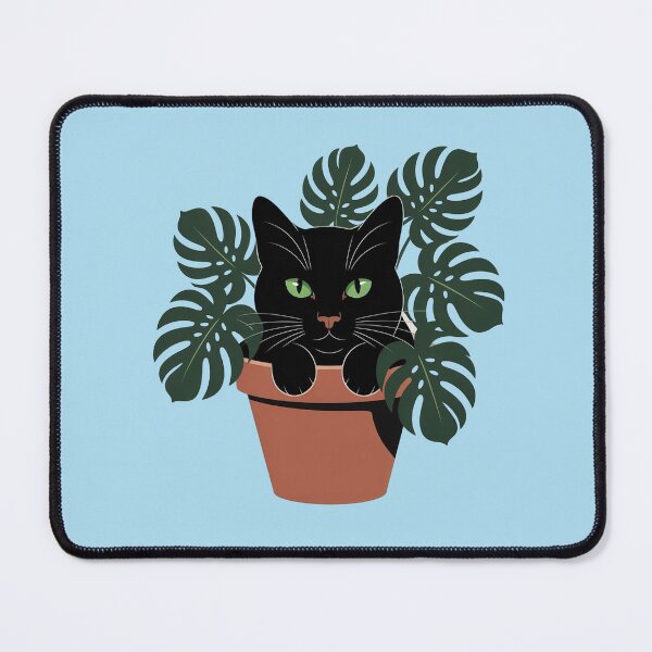 Item preview, Black Cat in Monstera designed and sold by WikaKowalczyk.