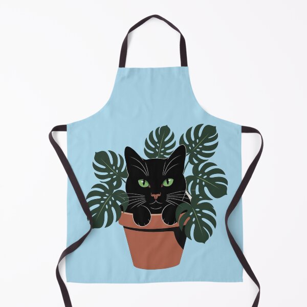 Item preview, Black Cat in Monstera designed and sold by WikaKowalczyk.