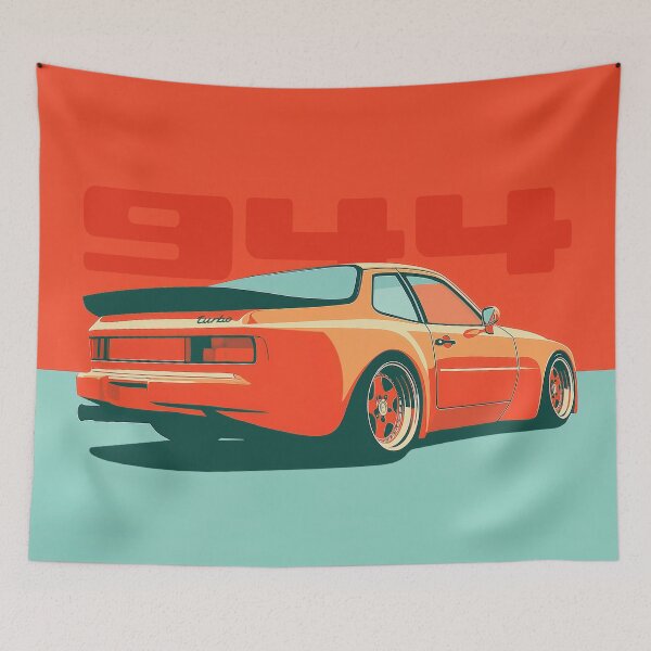 Item preview, Porsche 944 Turbo Bauhaus modern illustration designed and sold by blackdogshop.