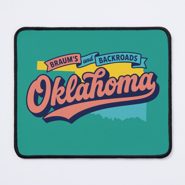 Item preview, Retro Oklahoma Braums and Backroads Vintage Script Americana Art designed and sold by Cozy-Old-Pub.