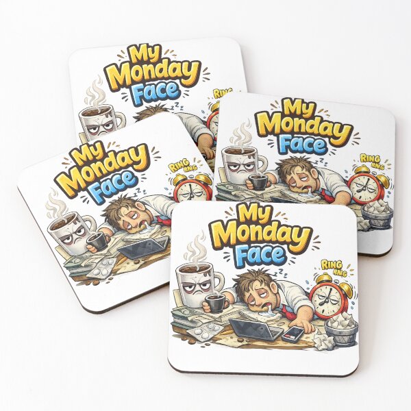 Item preview, My Monday Face – Funny Coffee Office Humor Design designed and sold by MONO LAB .