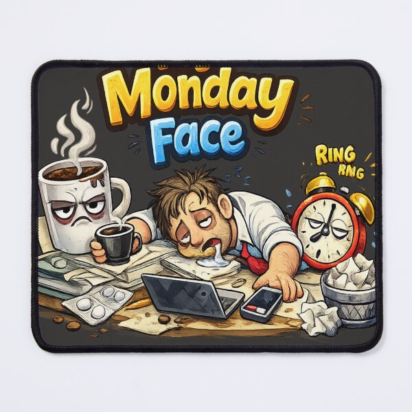 Item preview, My Monday Face – Funny Coffee Office Humor Design designed and sold by MONO LAB .
